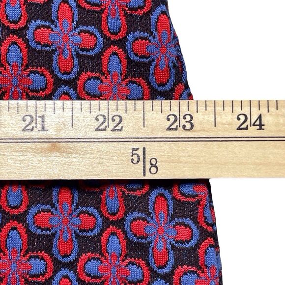 ANTHROPOLOGIE MAEVE Jacquard Shift Mini Dress Size Large Sleeveless Red Blue - Picture 13 of 16